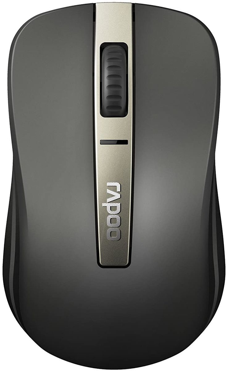 rapoo 6610M Optische 1.300 DPI 2.4GHz Bluetooth Maus Beidhändig grau/schwarz