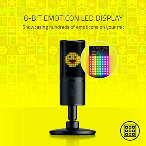 RAZER Seiren Emote Streaming Kondensatormikrofon mit Emoticon-Display Chroma LED