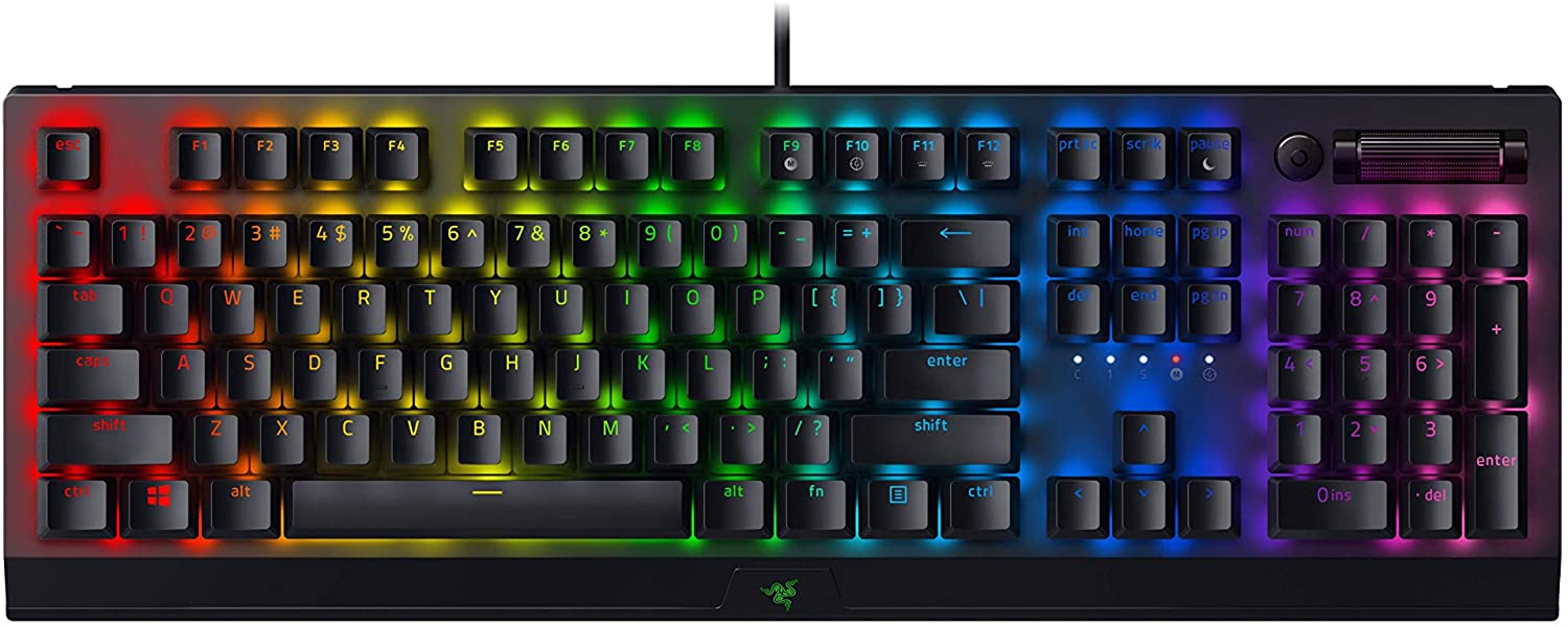 Razer BlackWidow V3 Gaming Keyboard Yellow Switches Chroma RGB USA Layout QWERTY ISO
