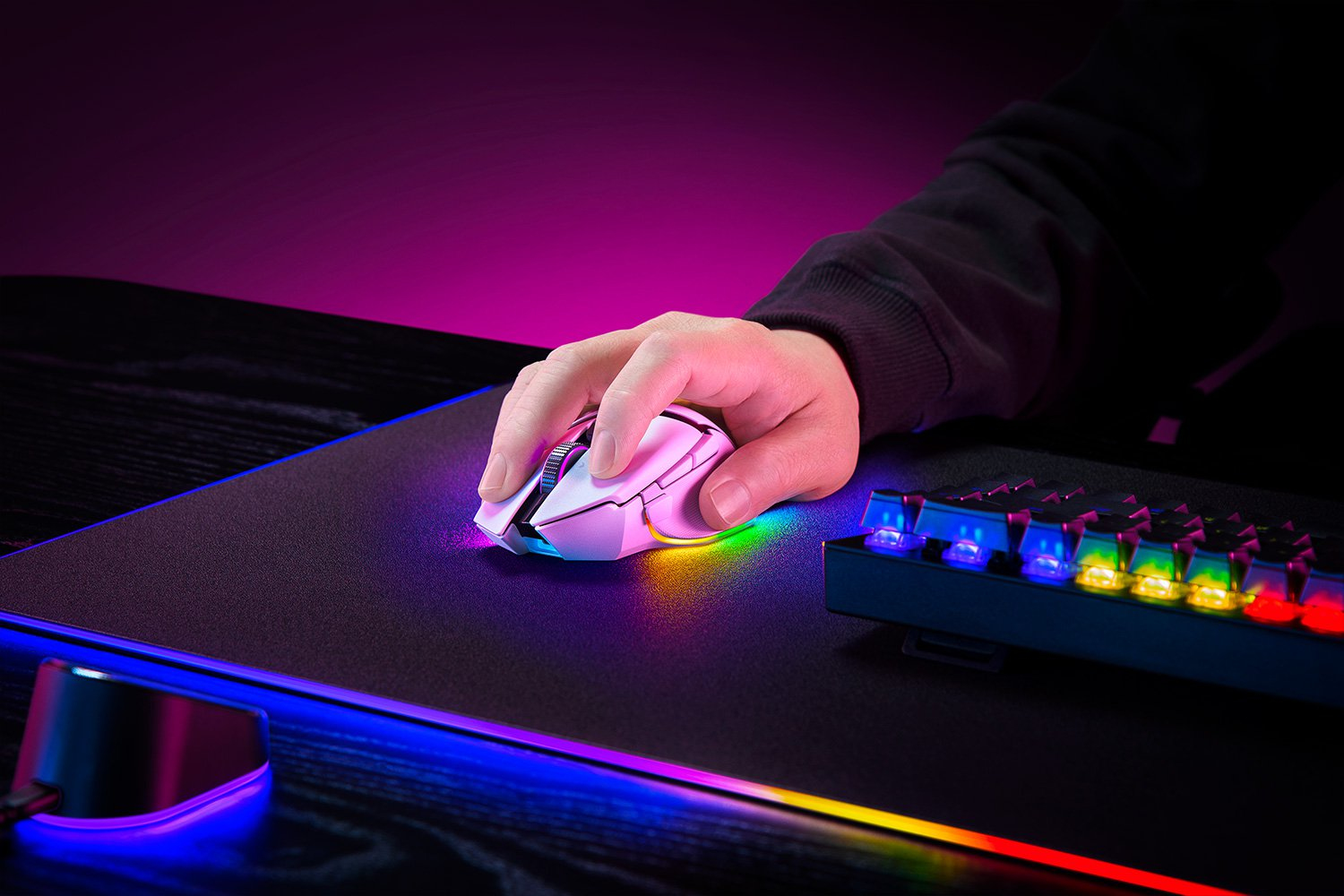 Razer Basilisk V3 Pro Gaming Mouse Dual Wireless + USB-C 30.000 DPI RGB Mercury