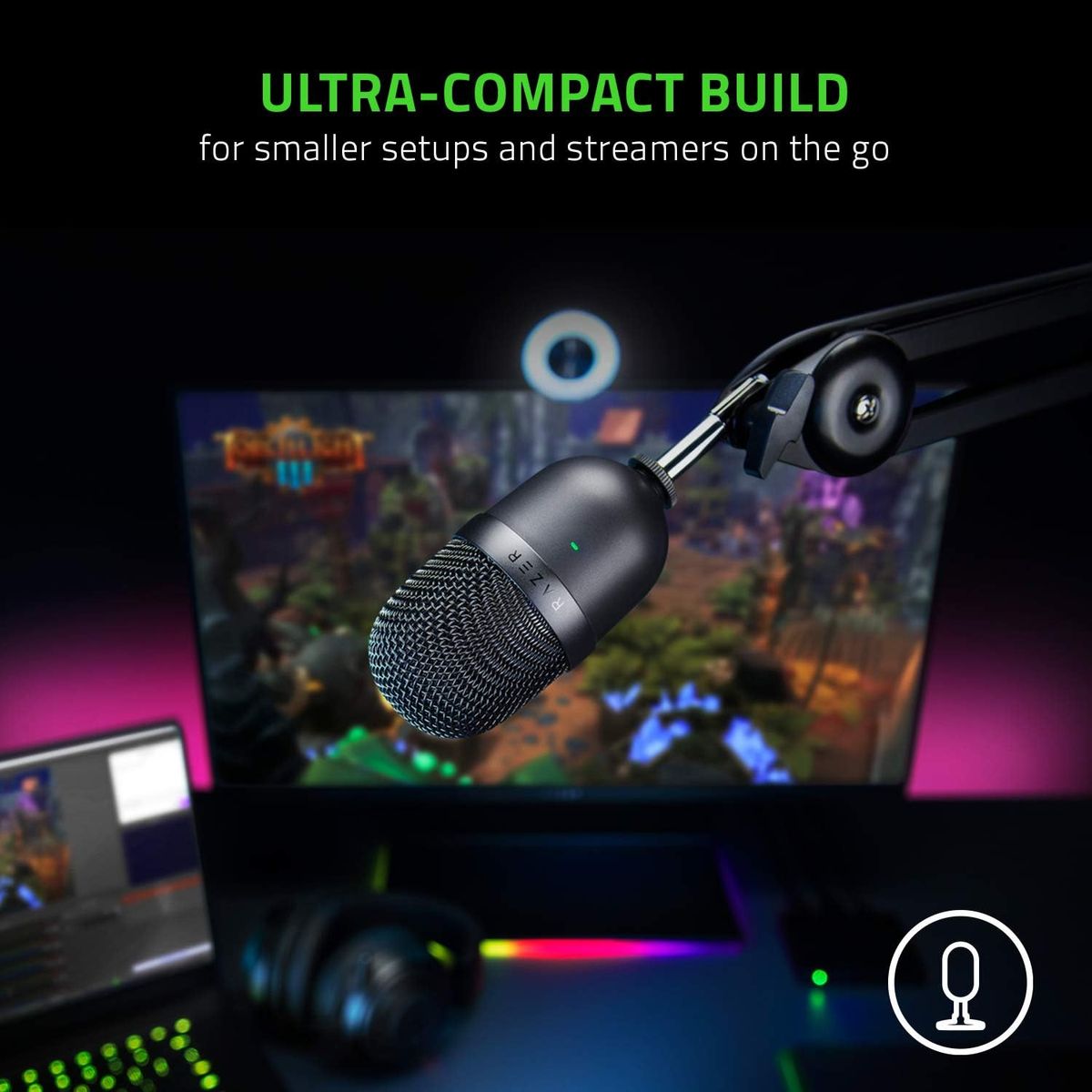 Razer Seiren Mini Microphone USB Streaming Broadcasting PC Black