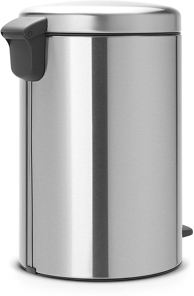 Brabantia Pedal bin with plastic inner bucket, steel, Matt steel, 20 liters