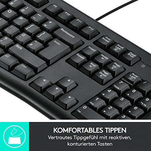 Logitech K120 Tastatur USB Tastatur schwarz ES-Layout