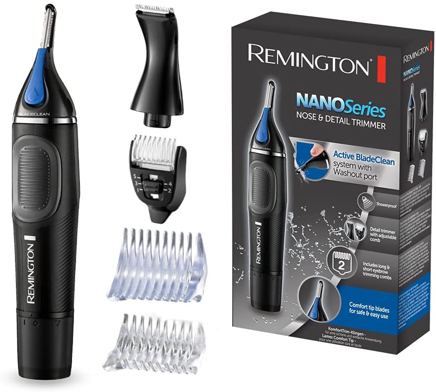 Remington multi hair clipper [nose hair trimmer, ear hair trimmer, eyebrow shaver, beard trimmer] incl. 2 attachment combs, 1-5 mm detail trimmer, NE3870