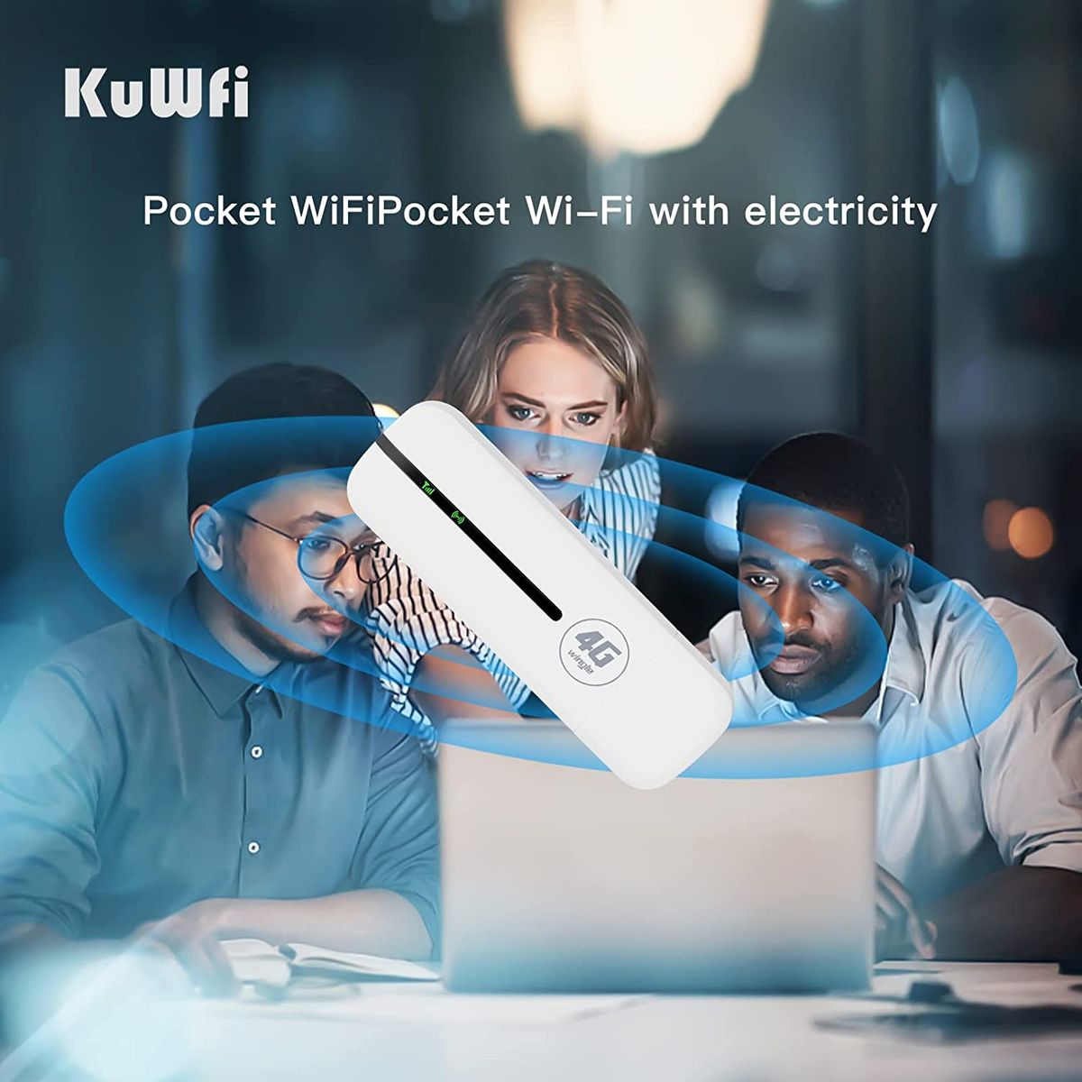 KuWFi WiFi/WLAN LTE Modem Stick mit SIM-Kartensteckplatz，LTE 4G Dongle,150 Mbps USB mobiler WLAN-Dongle,Hotspot WiFi Router USB-Breitbanddongle, UF928-U8
