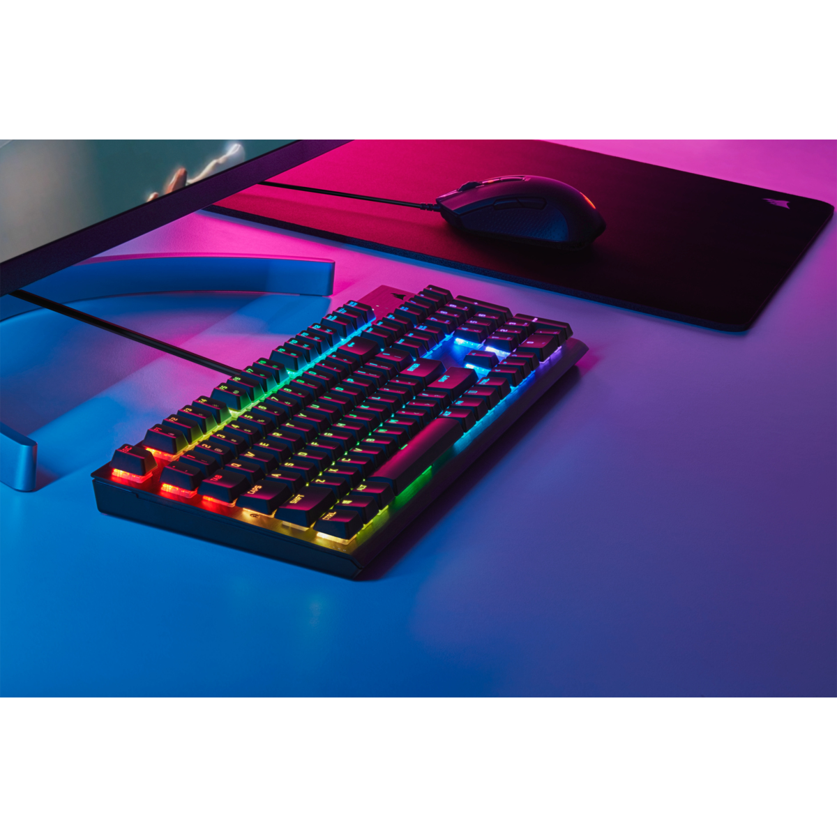 Corsair K60 RGB PRO Low Profile Tastatur Gaming USB Schwarz