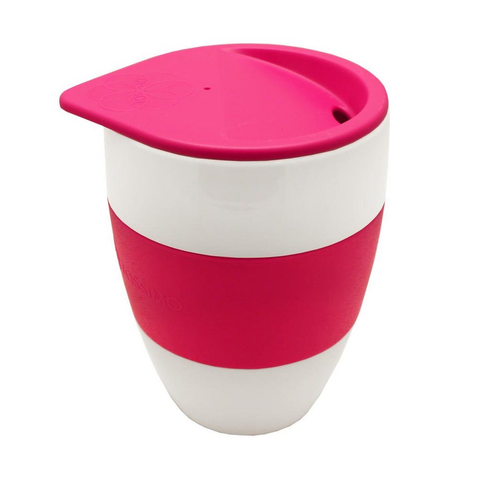 Tassimo Koziol Aroma Cup to Go Insulated Travel Mug & Lid Pink