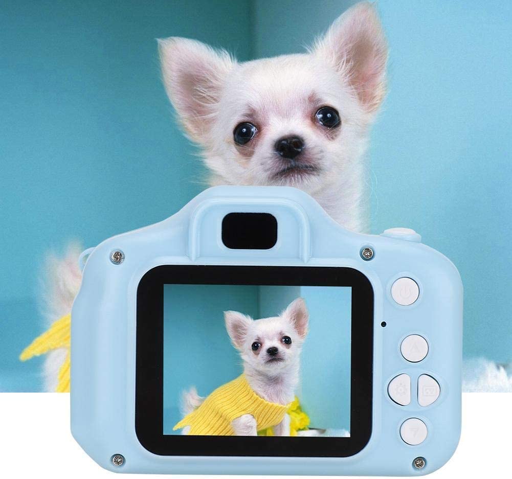 Kinderkamera Digitalkamera Spielzeug 2 Zoll HD-Bildschirm 1080P 32GB TF-Karte Video Fotoapparat Spiele Mehere Fotomodi Geschenke Jungen Mädchen (Blau)