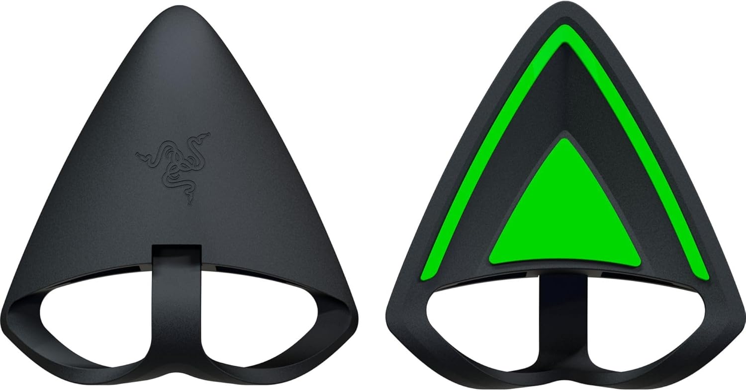 Razer Kitty Ears V2 - Universal Fit Clip-on Kitty Ears für Headsets (Clip-on Kitty Ears, vielseitig, verstellbare Bänder, 26g leichtes Premium-Silikon) Schwarz