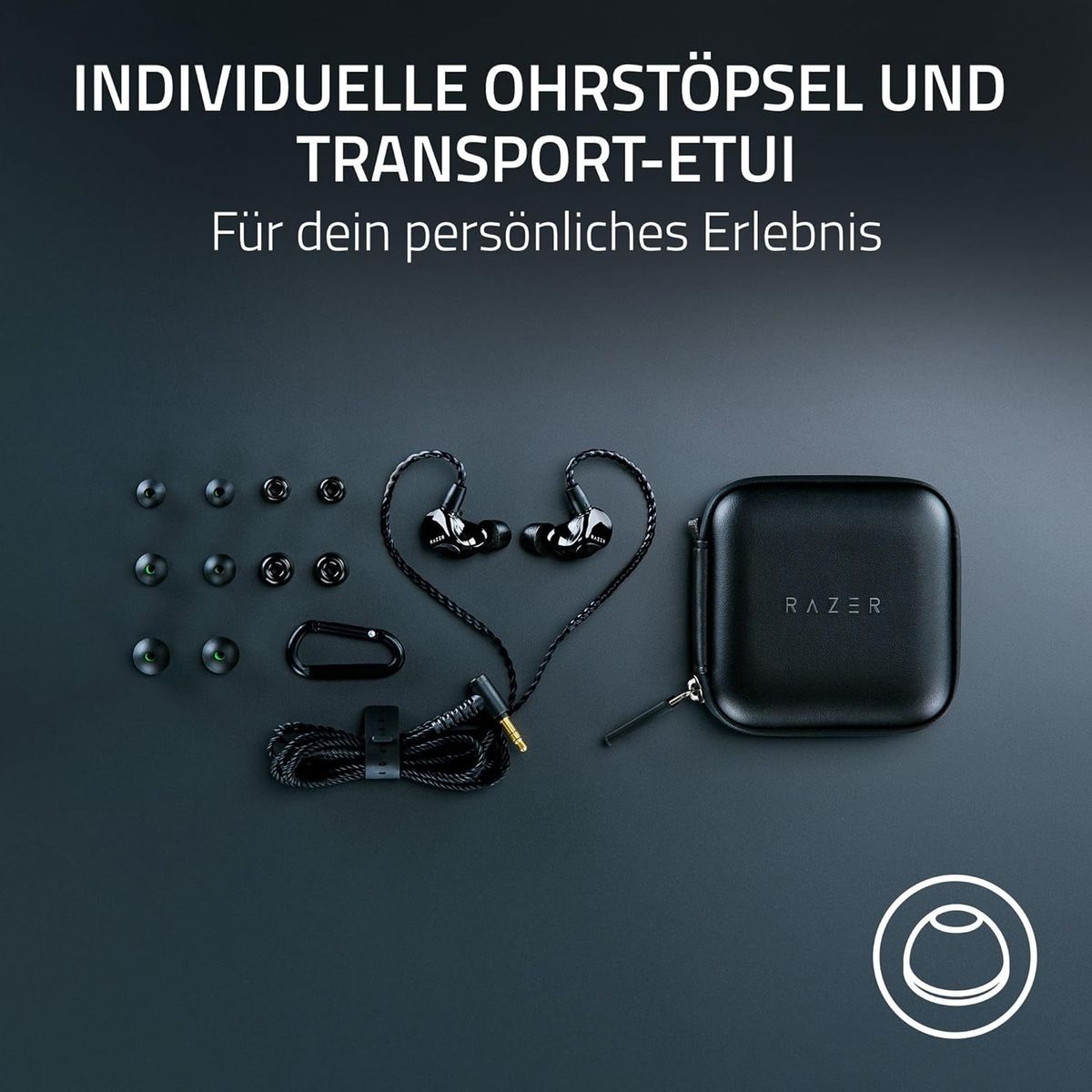 Razer Moray Mobile Headphones InEar Stereo 3.5mm Passive Noise Isolation Black