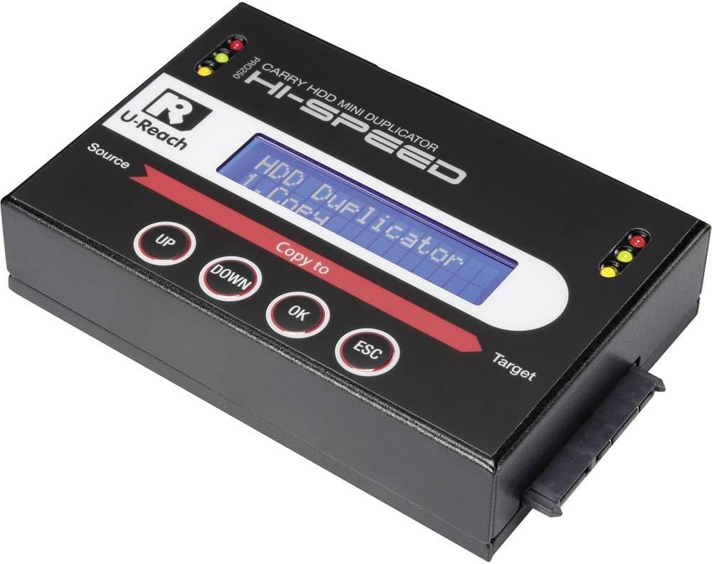 Renkforce PRO250 1fach Festplatten-Kopierstation SATA mit Löschfunktion, tragbar