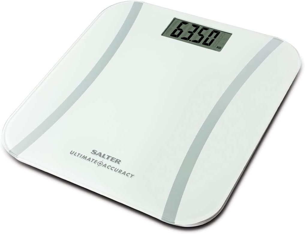 SALTER Digital personal scale, electronic personal scales with measurement in 50 g increments, accurate reading, design, precise weight measurement, metric + imperial, kg St lbs