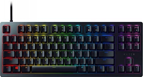 Razer Huntsman TE Gaming Keyboard Optical Red Switches TKL RGB US-Layout ISO