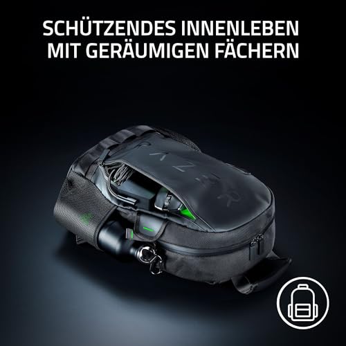 Razer Rogue Backpack V3 Chromatic Edition Rucksack 13 Zoll (33 cm) Notebookfach, Schwarz, Polyester & TPU, wasserfest, Molle