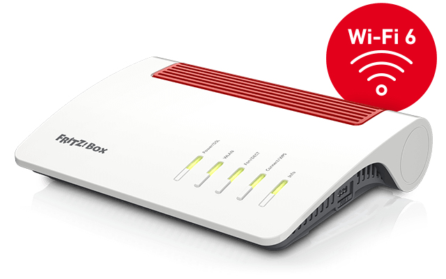 AVM FRITZ!Box 7590 AX Wi-Fi 6 Router 2.400 MBit/s 5GHz & 1.200 MBit/s 2,4 GHz,bis zu 300 MBit/s VDSL-Supervectoring 35b,WLAN Mesh,DECT-Basis,ISDN-S0-Anschluss,geeignet für Deutschland Single