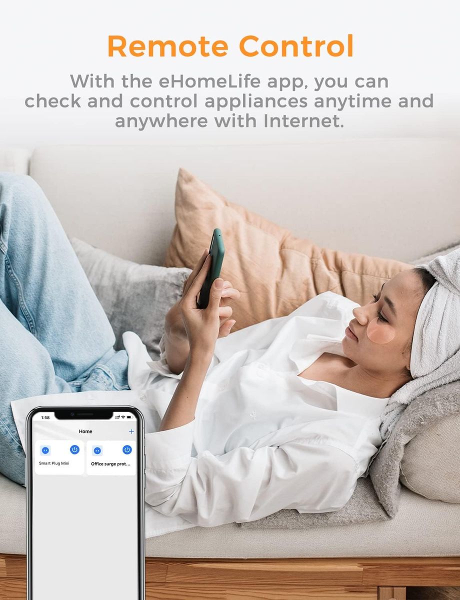 Refoss WLAN Steckdose Zeitschaltuhr Steckdose 2er Pack Smart MINI Steckdose mit Fernbedienung, Smart Home WiFi Steckdose mit Sprachsteuerung, Smart Plug Funktioniert mit Alexa, Google