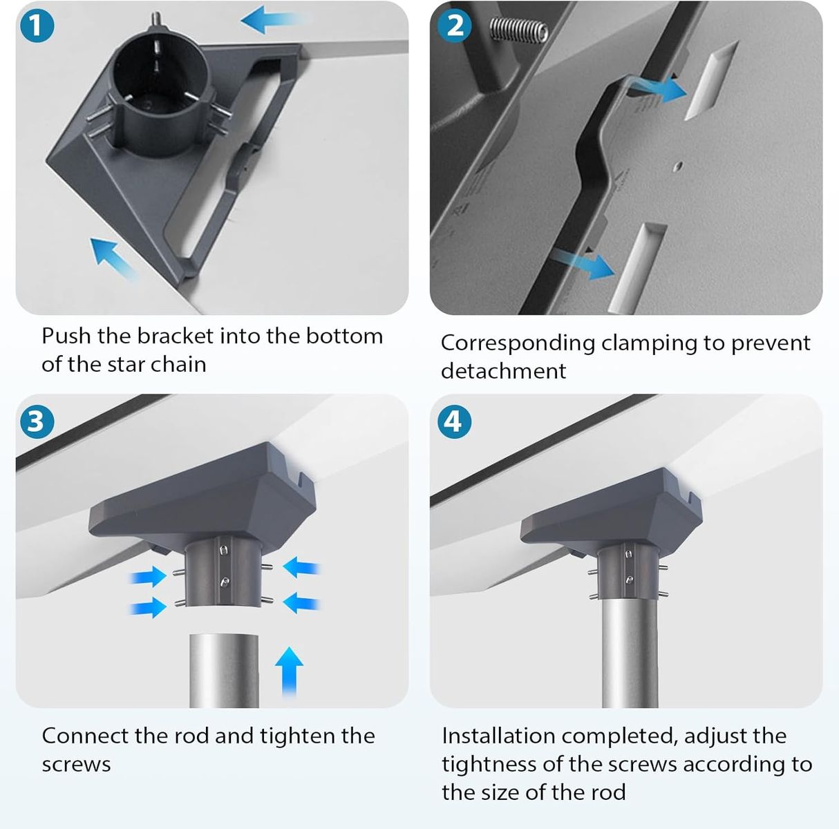 LIROPAU ACYK-WXZJ-V3 Starlink Gen 3 Rohradapter Mast-/Dachhalterung Pole Mount für Starlink Gen 3 Dish, 360° drehbar, 20° neigbar, Edelstahl, V3