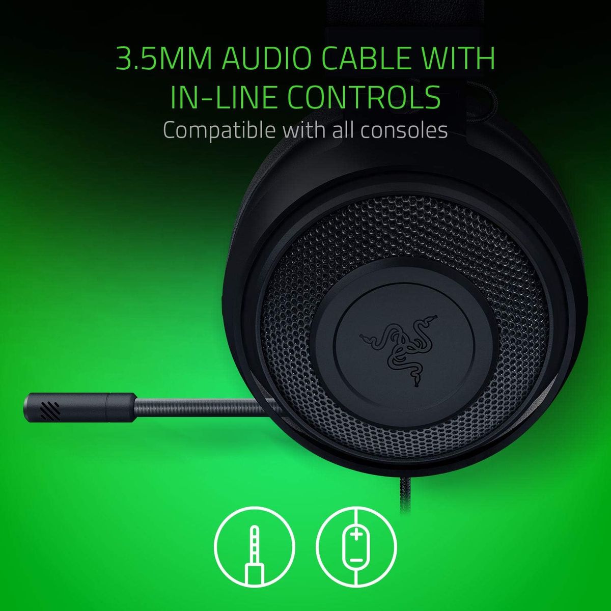 Razer Kraken 2019 Gaming Headset Virtual 7.1 Surround-Sound 3.5mm Multi-Plattform Black U