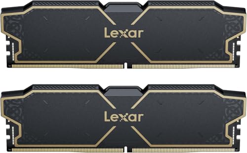 Lexar LD5U16G60C38LG-RGD DDR5 32GB Kit (2x16GB) 6000 MHz CL38 UDIMM 288-Pin Desktop RAM, Low-Profile 40 mm, On-Die ECC, Intel XMP 3.0/AMD EXPO, 1.25V