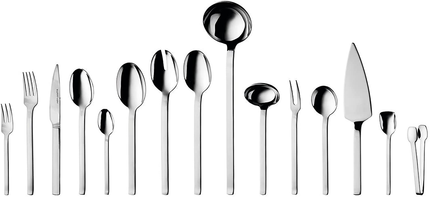 Berghoff Essence cutlery set, stainless steel, mirror finish, for 12 persons, 46 x 34.5 x 10.5 cm, silver, 72 pieces