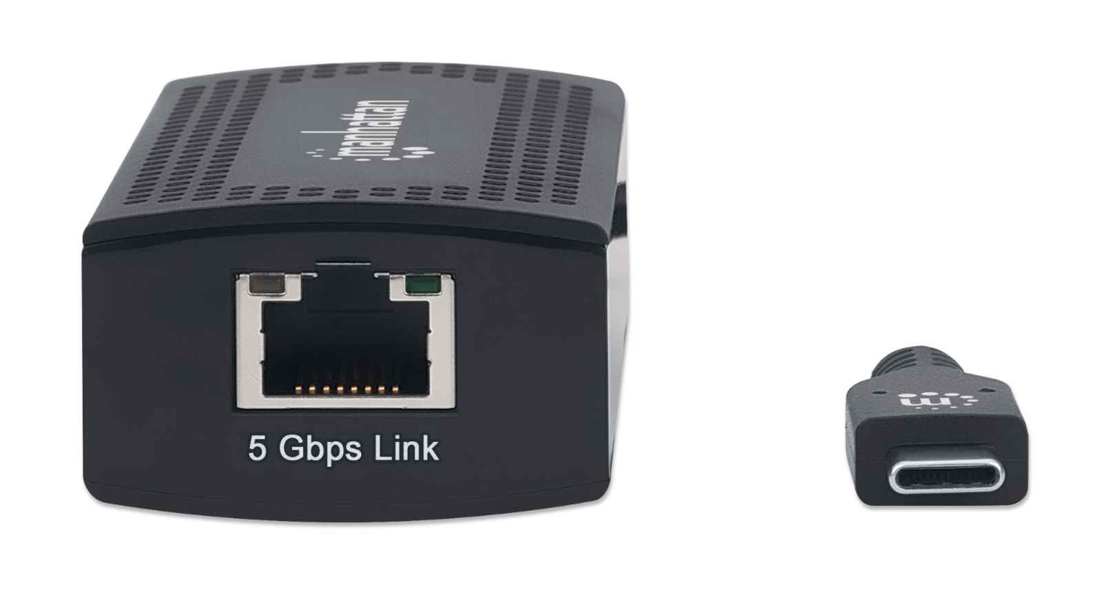 Manhattan 153461 Netzwerkadapter USB-CTM auf 5GBASE-T Schwarz