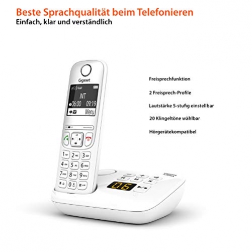 Gigaset AS690A Schnurlostelefon Anrufbeantworter DECT-Telefon Freisprechfunktion