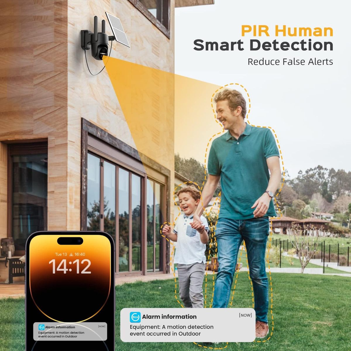 Lemnoi 3G/4G LTE Überwachungskamera Aussen Akku mit SIM Karte und SD Karte, 2K PTZ Kabellos Solar Kamera Outdoor mit Solarpanel, Farb-Nachtsicht, 355°/100° Schwenkbar, PIR Erkennung, Wasserdicht