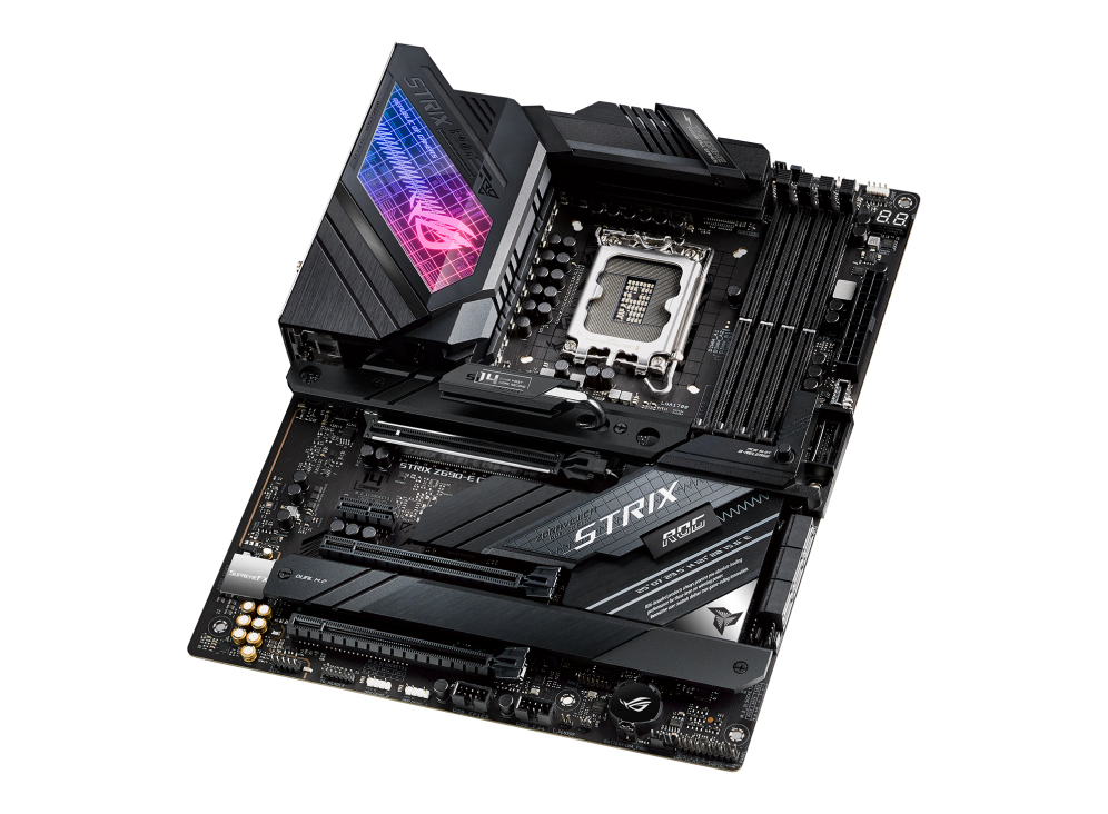 ASUS ROG STRIX Z690-E GAMING WIFI Mainboard, Intel Z690 LGA1700, ATX, DDR5, PCIe 5.0, M.2 NVMe, Wi‑Fi 6E, 2.5Gb Ethernet, Bluetooth 5.2, 7.1 Audio