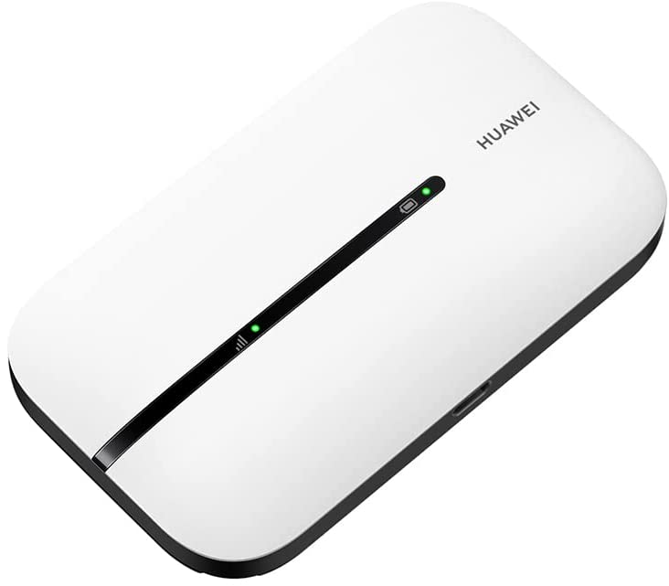 HUAWEI Mobile WiFi E5576 Mobiler WLAN-Router 4G LTE (CAT4), Download-Geschwindigkeit bis zu 150 Mbit/s, 1500 mAh Akku, Keine Konfiguration erforderlich, tragbares WLAN, Weiß