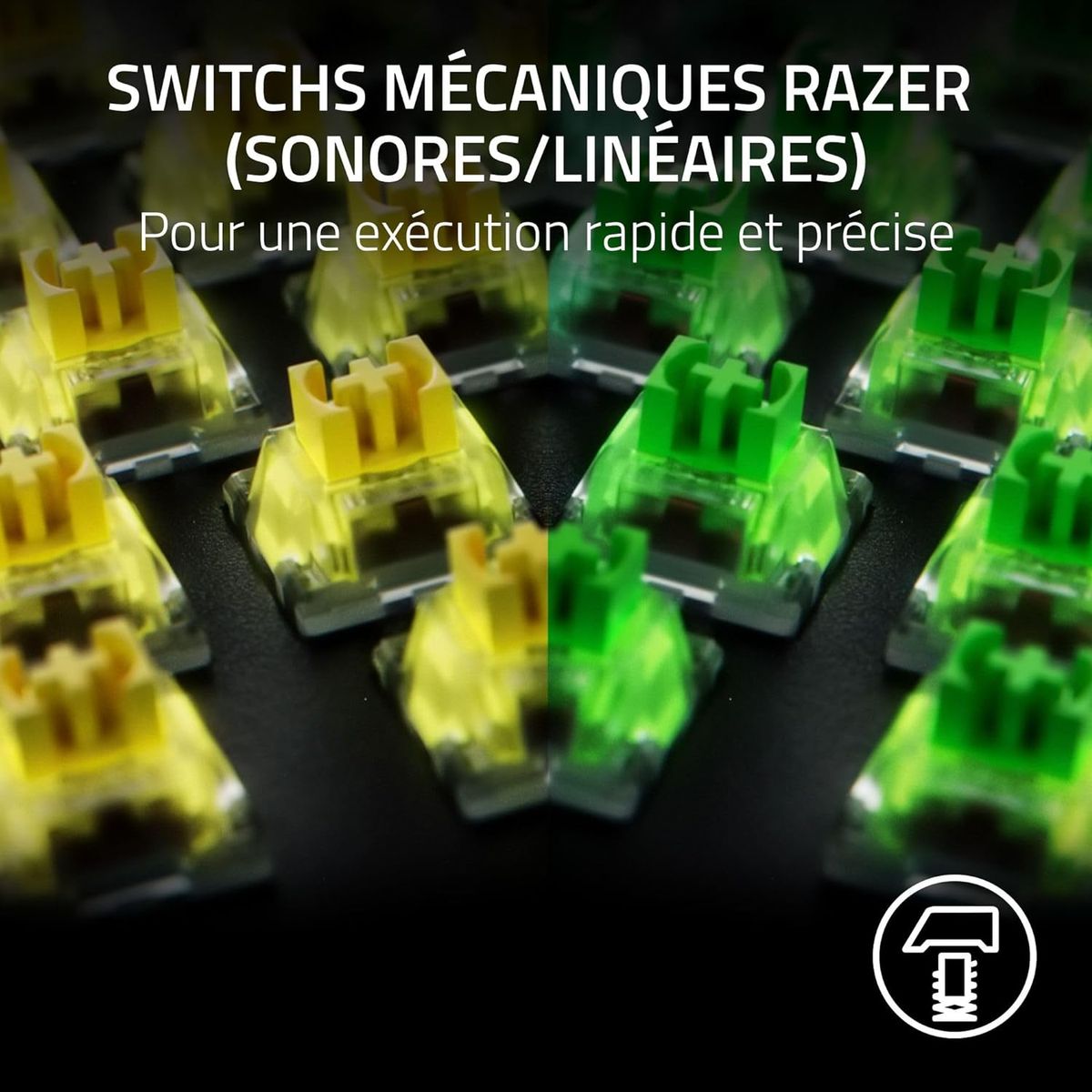 Razer BlackWidow V4 X (Switches Verts) - Clavier gaming mu00e9canique avec Razer Chroma RGB (6 touches macros du00e9diu00e9es, Touches ABS u00e0 double injection) - (FRA Layout - AZERTY)