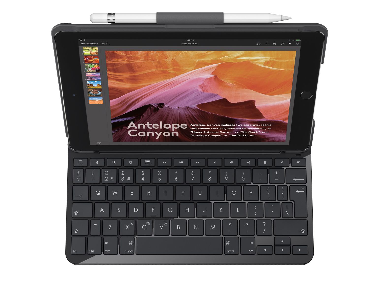 logitech Slim Folio Tastatur für Mobilgeräte Schwarz Bluetooth (ESP Layout - QWERTY)