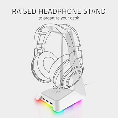 RAZER Base Station Chroma-Beleuchtung Headset / Kopfhörer Ständer / Halter weiß