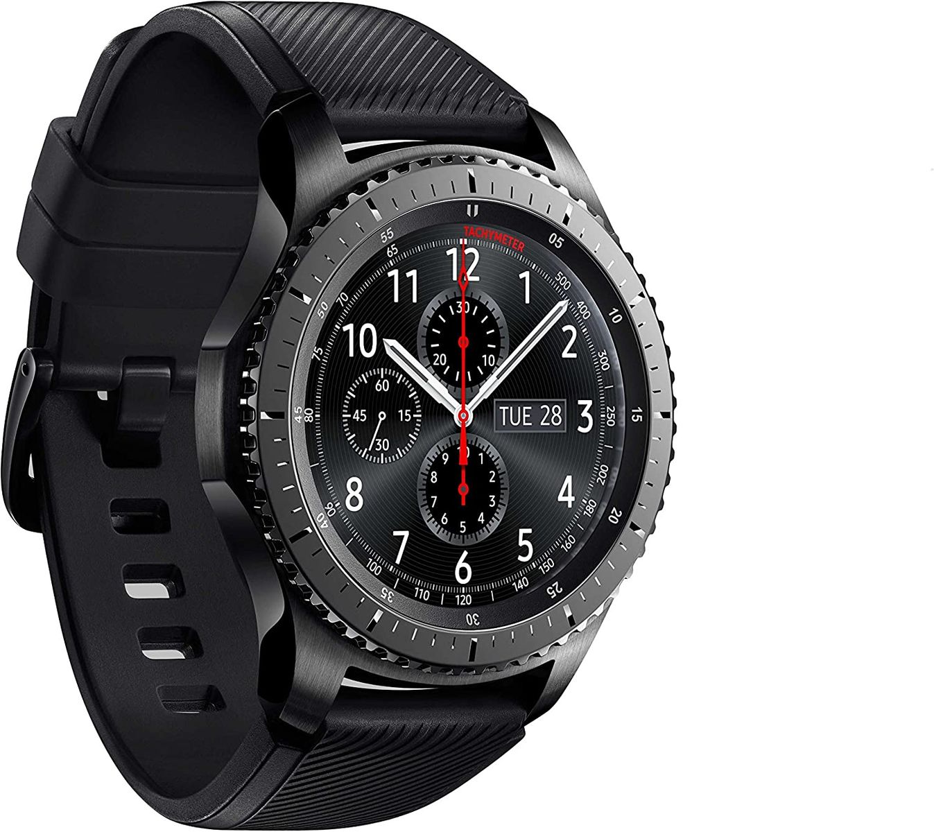 Samsung SM-R760NDAADBT Gear S3 frontier Smartwatch (3,3 cm (1,3 Zoll) Display, NFC, Bluetooth, WLAN, Tizen OS, mit Silikon-Armband) Gear S3 frontier Single
