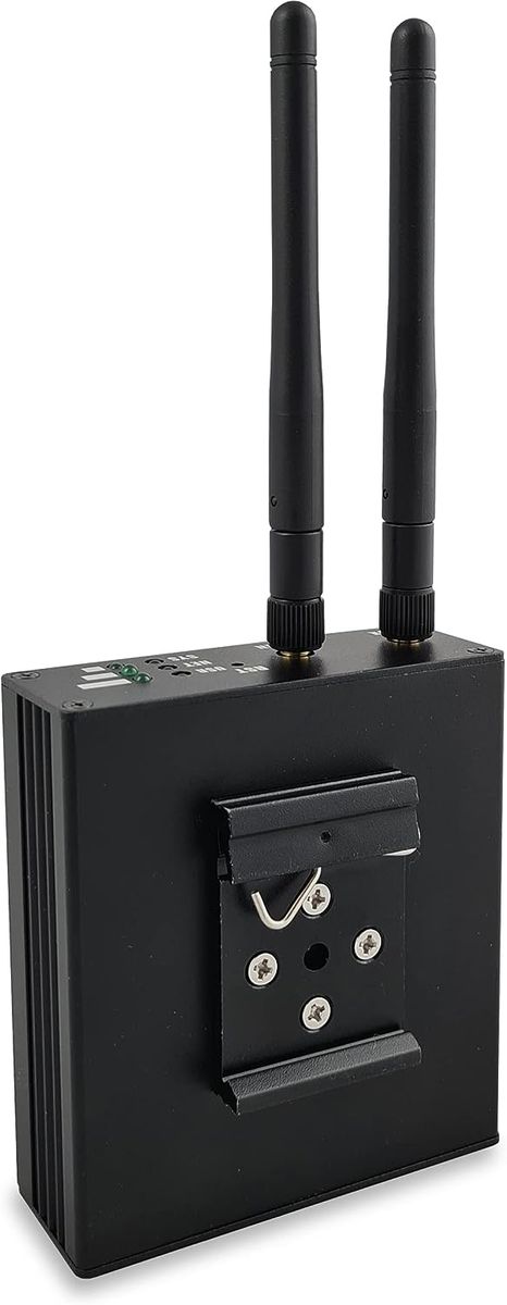 Digicom 4G Industrie-Router CAT4 150Mbps, 1 LAN-Port 10/100BT, RS232-RS485, Unterstützung ModBUS, Dual-SIM, erweiterte Stromversorgung 9-36VDC, abnehmbare Antennen, DIN-Schiene, schwarz