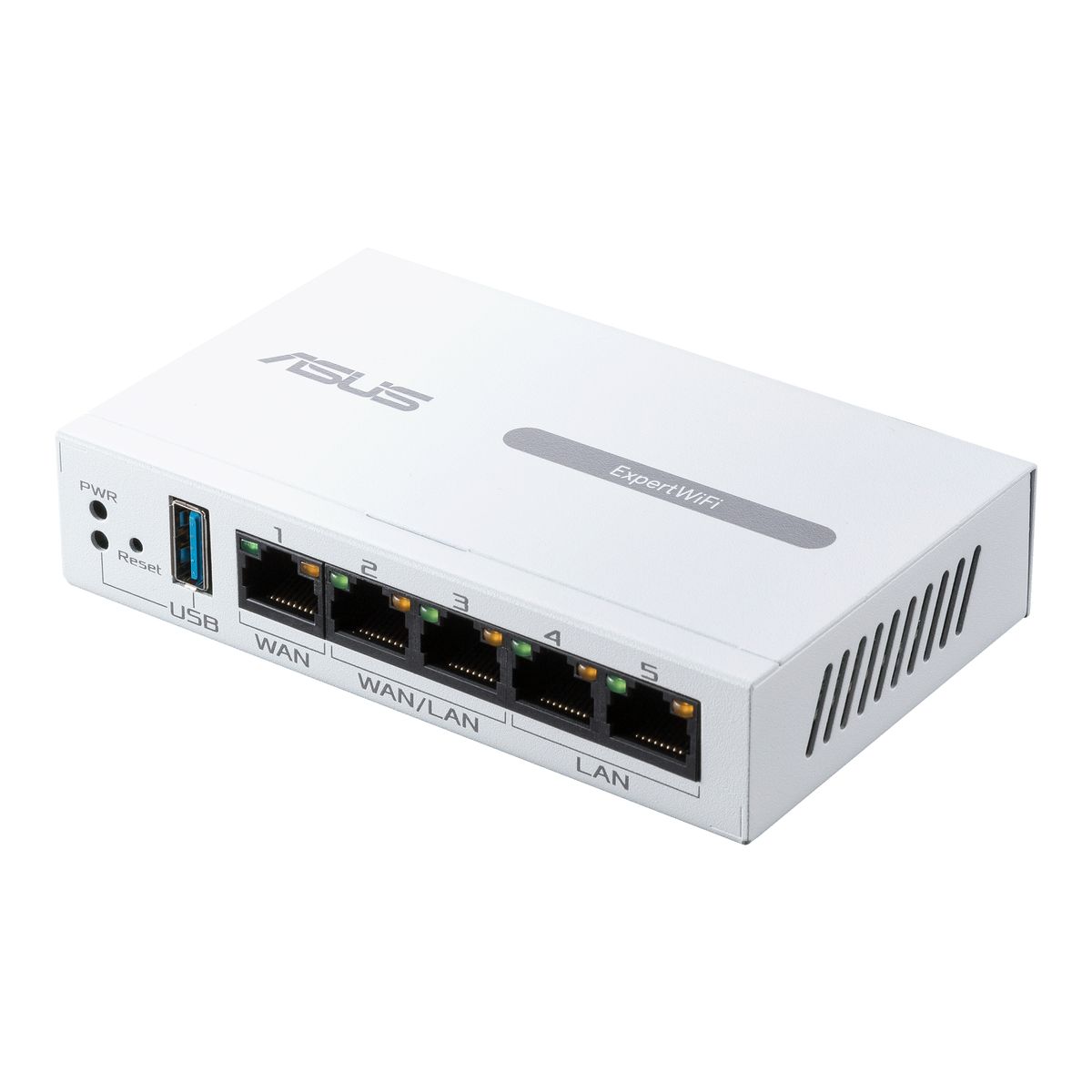 ASUS ExpertWiFi EBG15 Kabelrouter, Ethernet-WAN, Gigabit Ethernet, 4x LAN, 2x WAN/LAN, USB 3.2 Gen1, VPN & VLAN, 12 V/1,5 A, Weiß