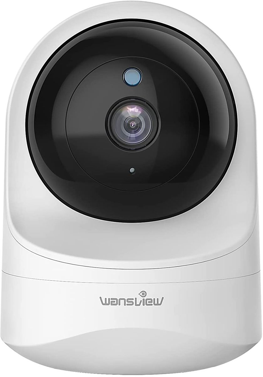 Wansview WiFi-IP-Kamera, 1080P Innenkamera mit Noturna Bewegungssensor, Bidirektionales Audio, kompatibel mit Alexa, Sicherheitskamera für Baby, Haustiere, Q6 (keine Autonomie)