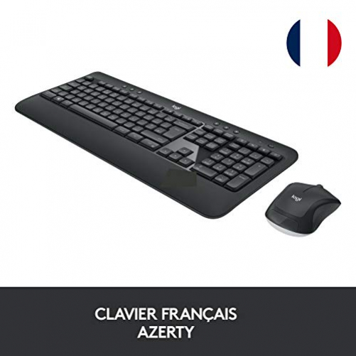 logitech MK540 Advanced Tastatur RF Wireless schwarz weiß blanc noir FR-Layout