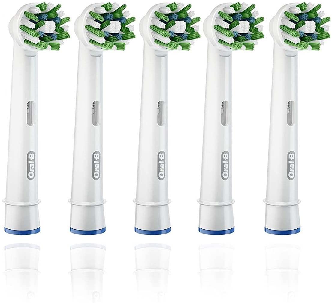Oral-B CrossAction brushes with CleanMaximiser bristles for holistic mouth cleaning, 5 pcs.