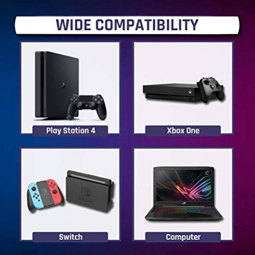 KLIM Rush 3.5mm Wired Over-Ear Gaming Headset für Consolen & PCs & Handys