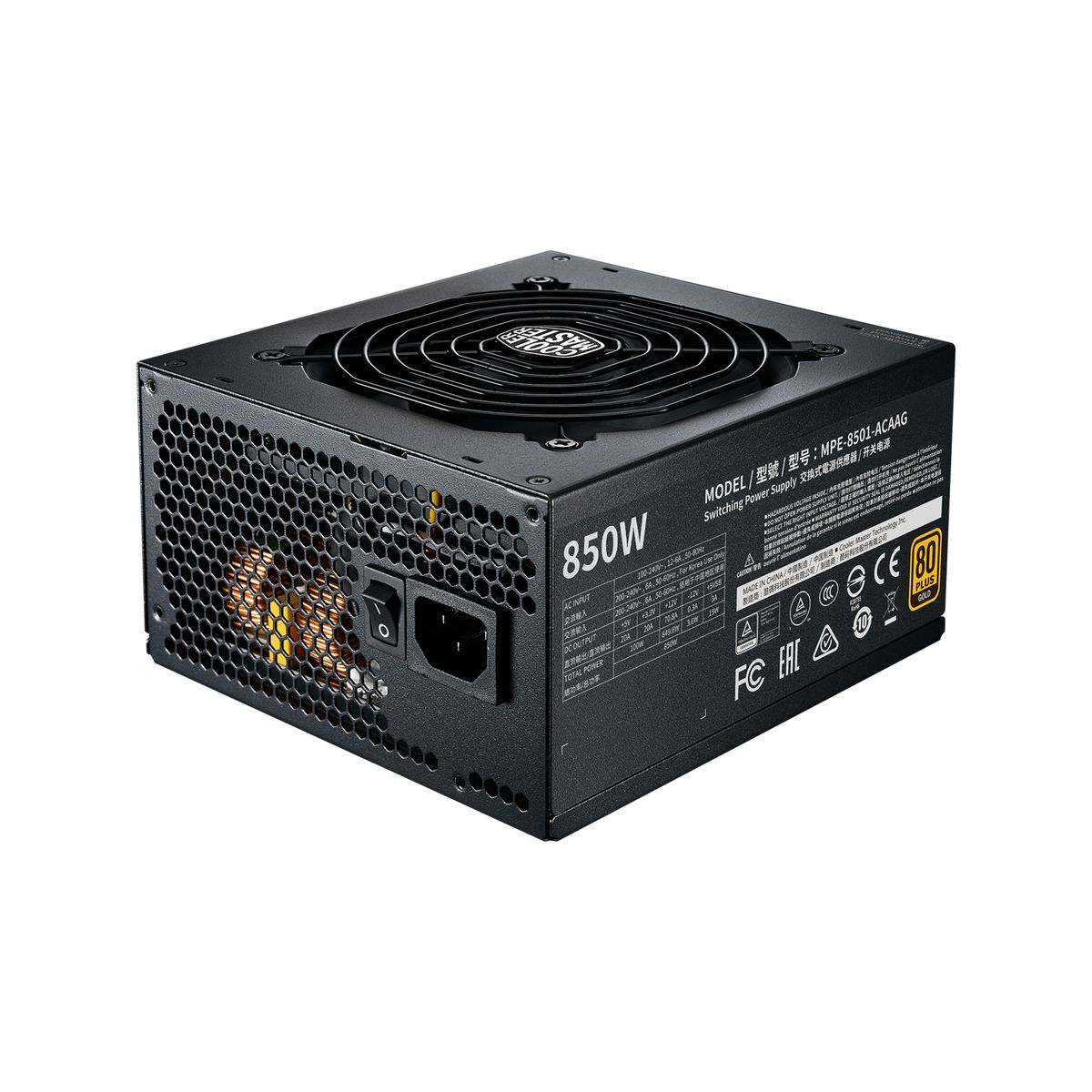 Cooler Master MWE Gold 850 V2 Full Modular Netzteil 850 W 80 PLUS Gold Voll modular ATX 24-pin EPS 8-pin 4x PCIe Schwarz
