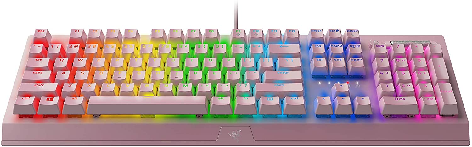 Razer BlackWidow V3 Gaming Keyboard Green Switches RGB Quartz US-Layout ISO