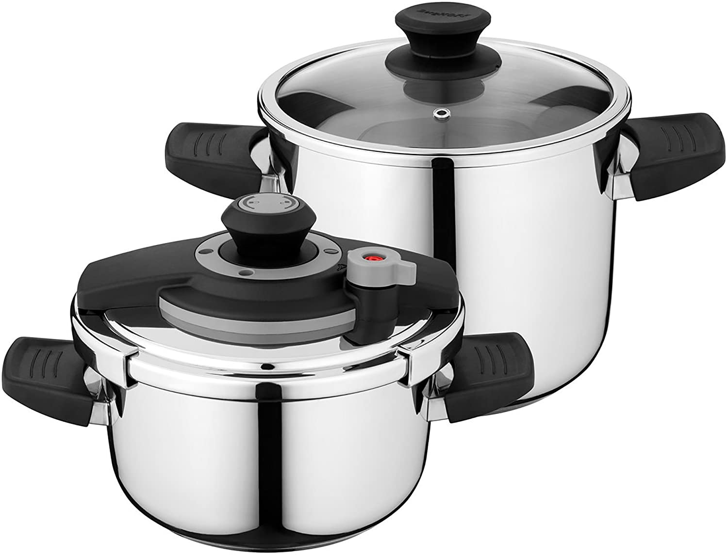 Berghoff Vita Stainless Steel Pressure Cooker with Lid Lock, 7.4 qt, Suitable for All Stoves