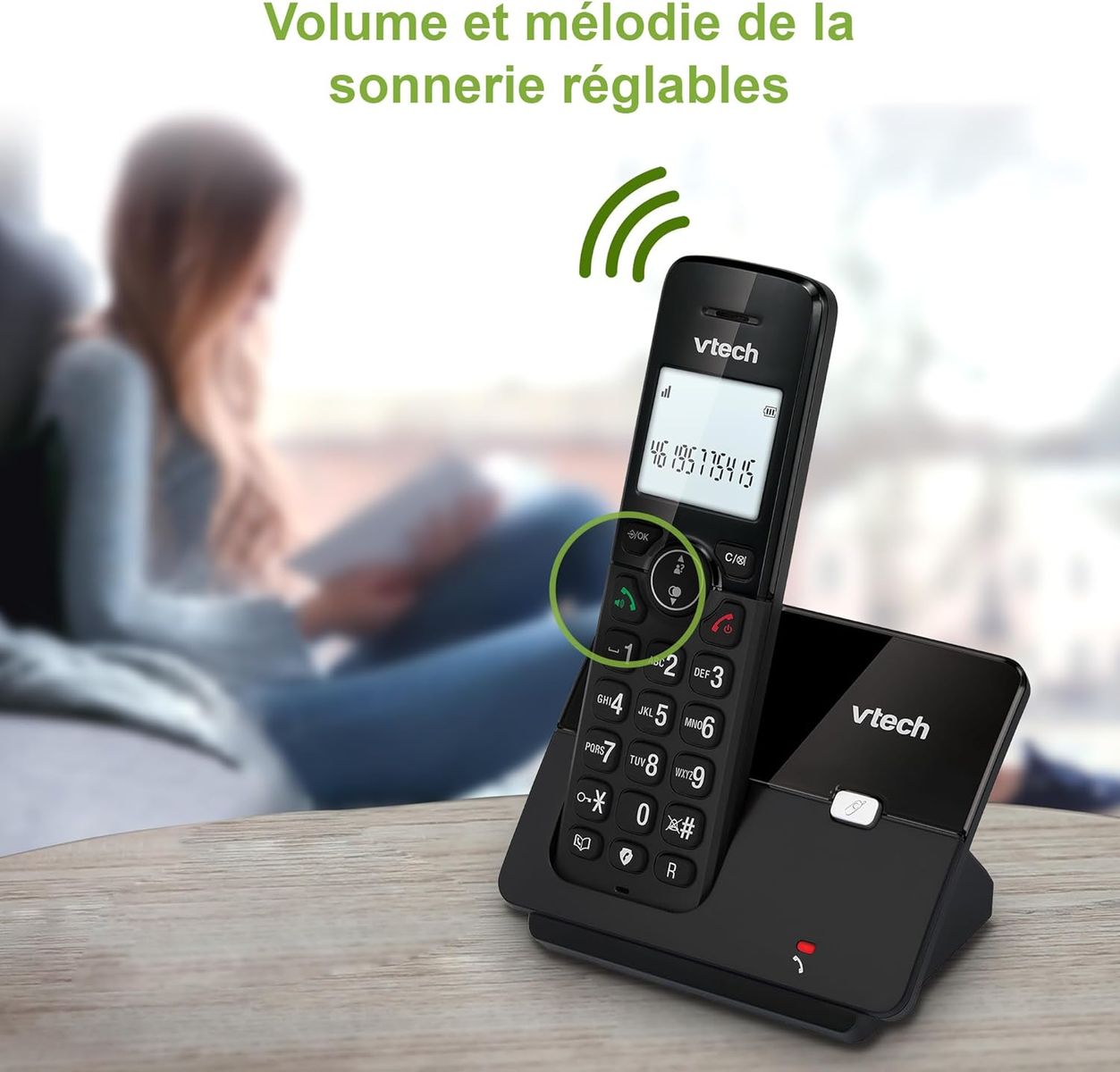 VTECH CS2001 Schnurloses DECT-Telefon mit 2 Mobilteilen für zu Hause, mit Blocker für unerwünschte Anrufe, Lange Reichweite zuverlässig bis zu 300 m, Anrufer-Identifikation