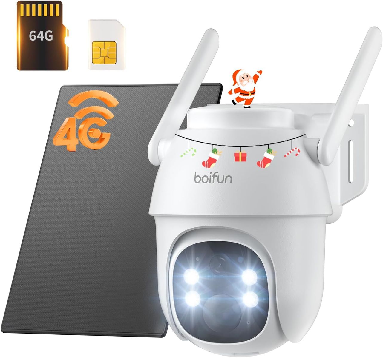 BOIFUN 3G/4G Ohne WLAN Stromfrei Überwachungskamera