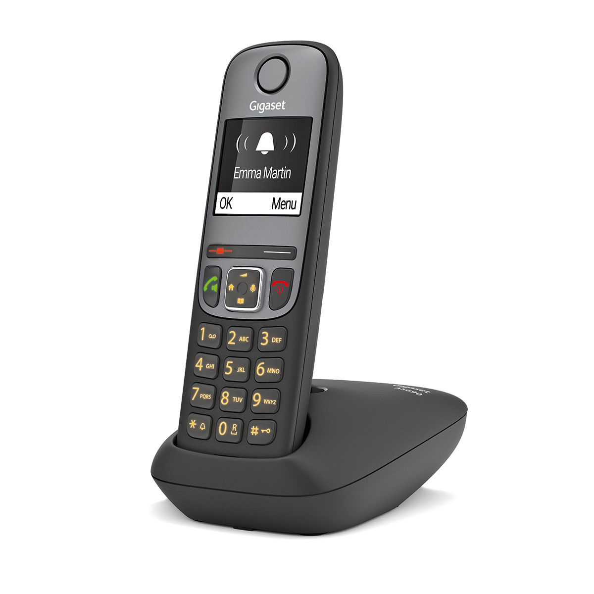 Gigaset AS690 Analoges/DECT-Telefon Anrufer-Identifikation Schwarz, Grau IT