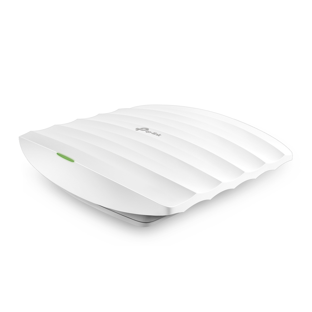 TP-Link EAP110 N300 WLAN Access Point (300Mbit/s 2,4GHz mit 2*2-MIMO,unterstützt passives PoE, große Reichweit, wetterfestes Gehäuse) weiß Accesspoint zur Deckenmontage + Passive PoE Single V4