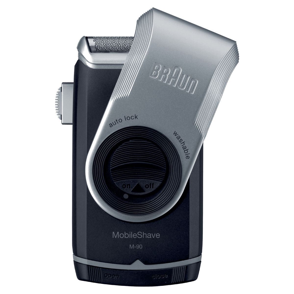 Braun MobileShave electric shaver M-90 on the go, black/silver