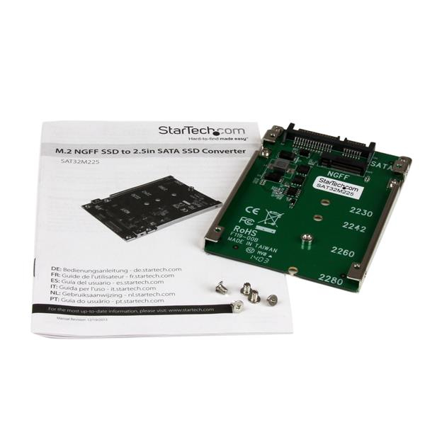 StarTech.com M.2 NGFF SSD auf 2.5 Zoll SATA Adapter / Konverter