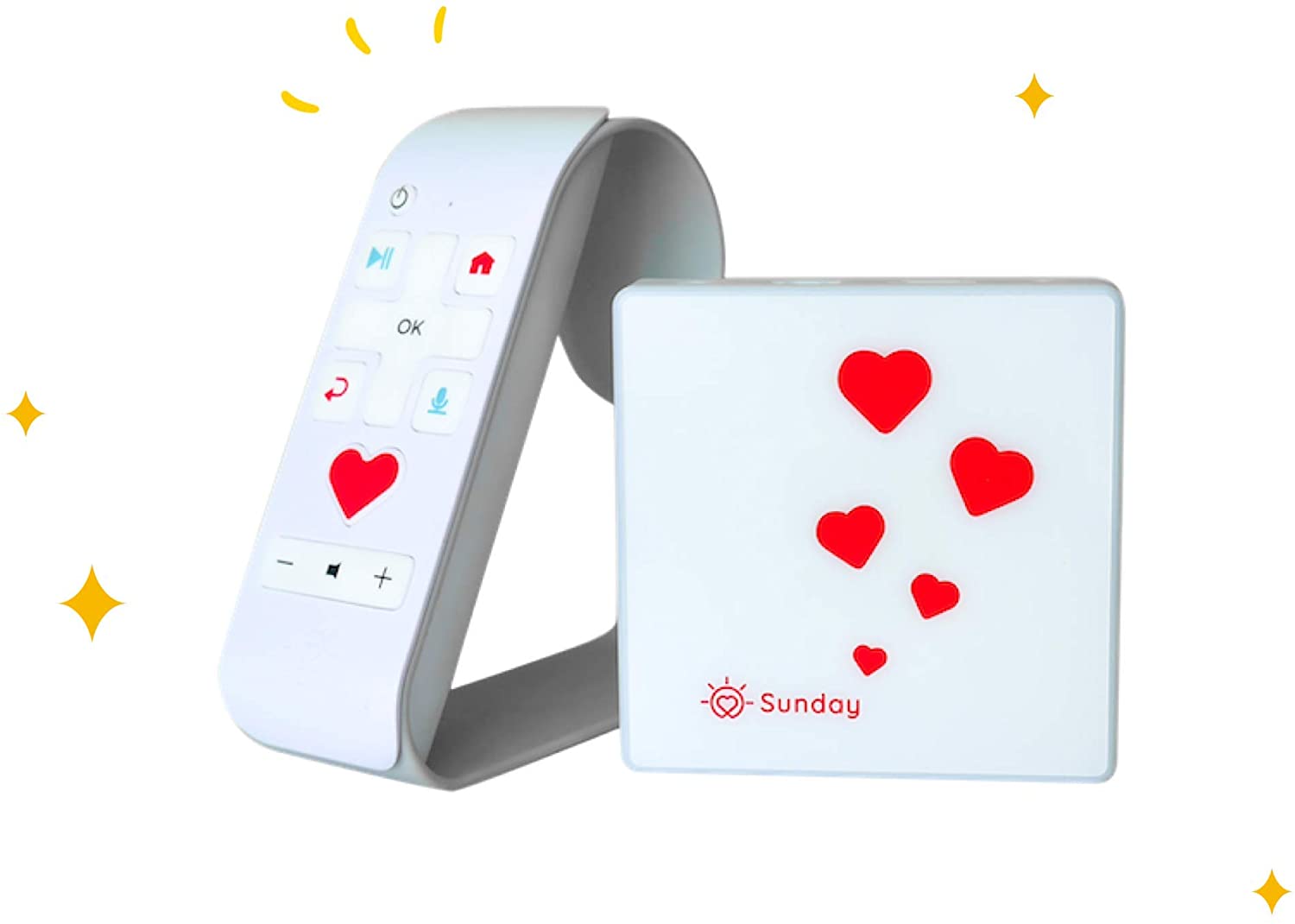 Sunday Box Families, Photos, Videos on TV Grandparents - New Grandparents Gift, Family Photo Sharing Box on TV with Sunday Heart Remote