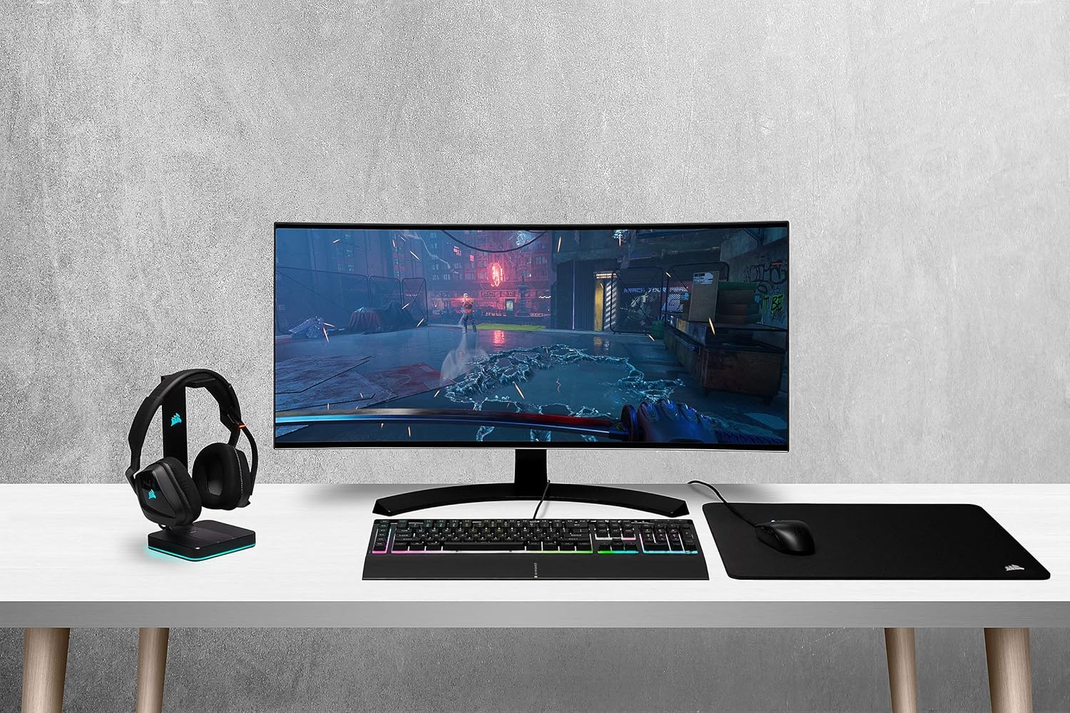 Corsair K55 RGB PRO XT Gaming-Tastatur mit Membran, IP42, Staub- und flu00fcssigkeitsbestu00e4ndig - 6 Makrotasten mit Elgato Integration - iCUE - PC, Mac, Xbox - Schwarz - (ITA Layout - QWERTY)